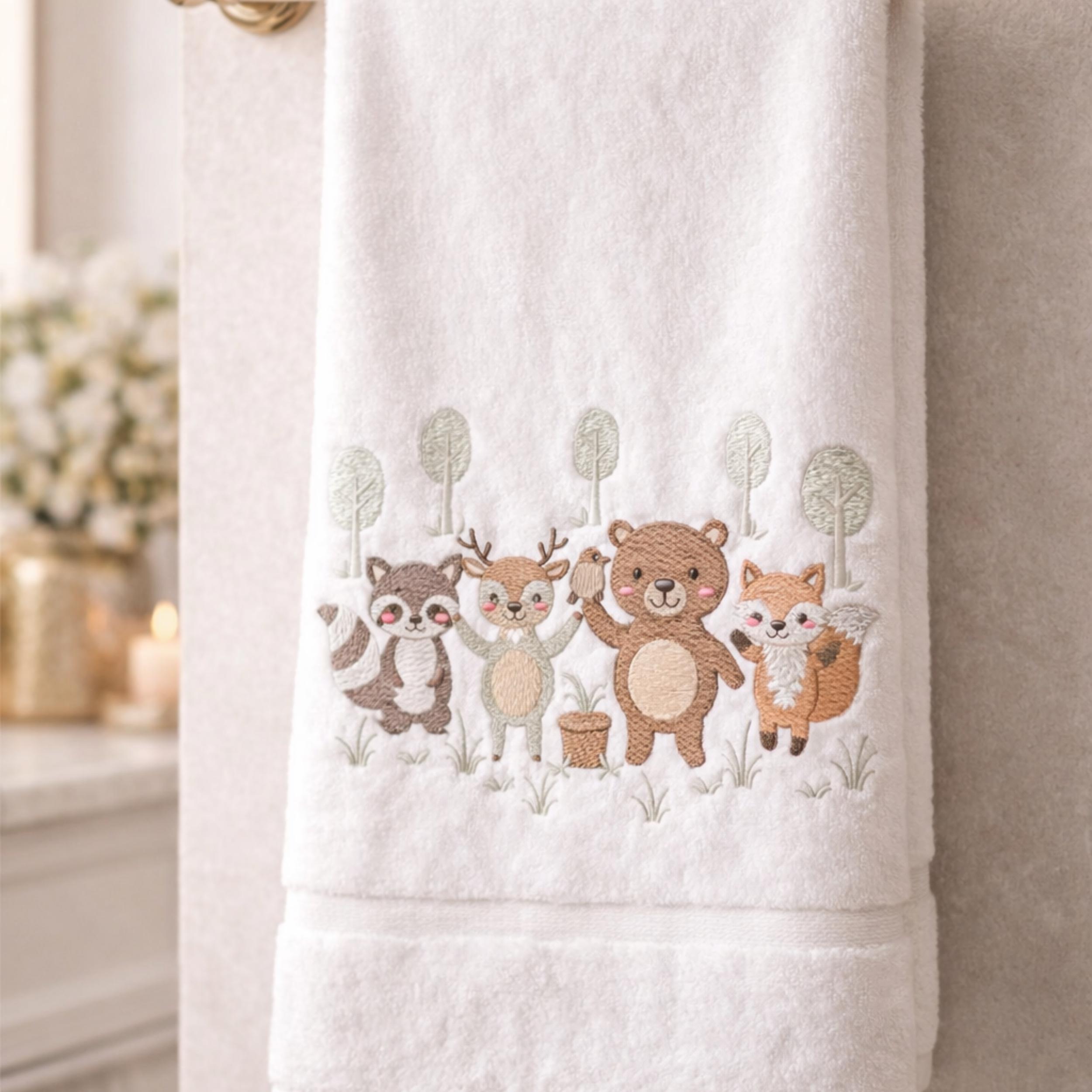 Woodland Animals Machine Embroidery Design Bundle, Forest Friends ...