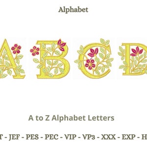 Creative Monogram Embroidery Design - Font - Machine Embroidery Pattern - Instant Download