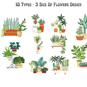 Flowers Embroidery Designs - Instant Download