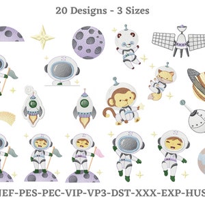 Astrology Embroidery Designs for Kids Cloths - Instant Download