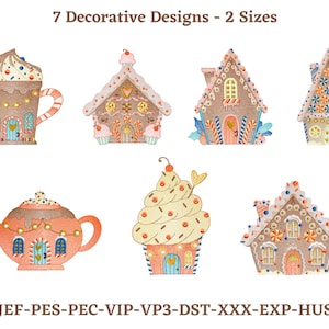 Christmas Decoration Embroidery Designs - Instant Download
