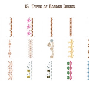 Floral border embroidery designs, Cut work Machine Embroidery Design, Wedding Border embroidery pattern, Instant download