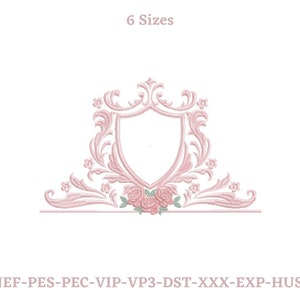 Classic Modeling Frame Embroidery Design - 6 Sizes - Instant Download