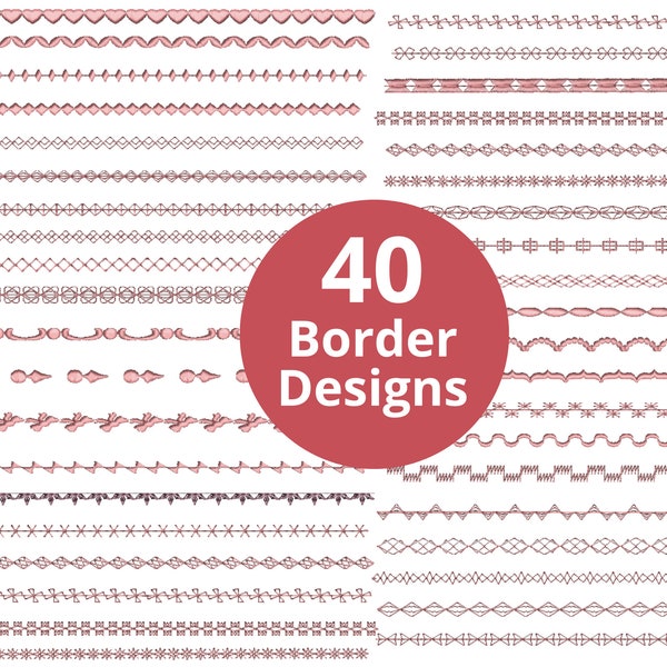 Border Embroidery Designs , Creative Border Machine Embroidery Design, Floral embroidery pattern, Instant download