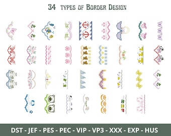 Motif de broderie bordure créative, belle bordure et motif de broderie machine d'angle, téléchargement immédiat