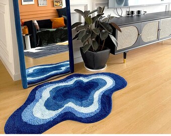 U Life Vintage Turkish Stripe Mandala Large Doormats Floor Mats Area Runner Rug Carpet for Entrance Way Doorway Living Room Bedroom Kitchen Office 80 x 58 Inch
