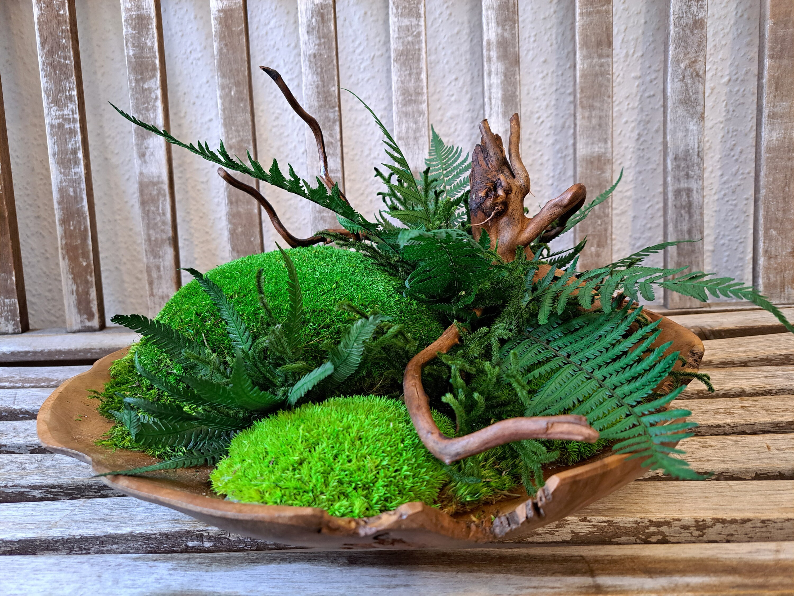 VICKY YAO Faux Plant Exclusive Design Preserved Moss Bowl Art 