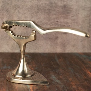 Brass Nut Cracker Silver Plated, Table top nut cracker, Housewarming gift, Kitchen accessory, Christmas decor.
