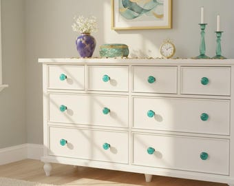 Bubble Glass Drawer Knobs | Handmade, Set of 6