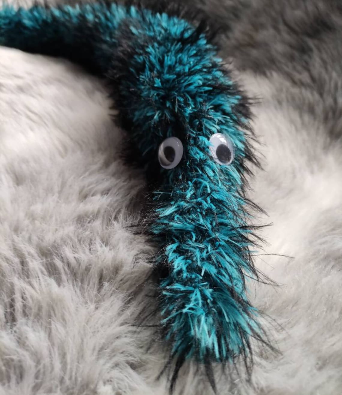 Worm off the String Crochet Worm on a String Plush Cute | Etsy UK