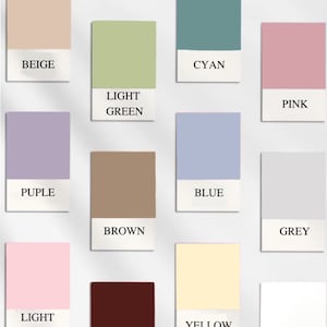 Pu&ograve; includere: Immagine con una selezione di opzioni di colore di sfondo. I colori includono beige, verde chiaro, ciano, rosa, viola, marrone, blu, grigio, rosa chiaro, rosso scuro, giallo e bianco. Ogni colore &egrave; visualizzato su una piccola scheda rettangolare con il nome del colore sotto.