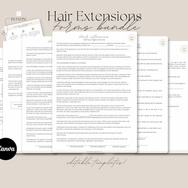 Hair Extension Contract Template