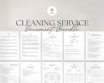 Cleaning Business Forms Bundle, Editable Cleaning Contract, Cleaning Checklist, Commercial Cleaning Proposal, Cleaning Service, Intake Form