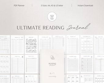 Printable Reading Tracker Journal | Reading Log | Book Tracker | Book Journal | Reading Planner | Reading Tracker | Reading Planner PDF