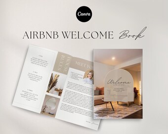 Airbnb Welcome Book template, Airbnb Guest Book, Airbnb template, guest book Airbnb, Welcome Book Template, Airbnb host, Airbnb signs Canva