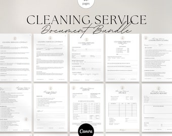 Cleaning Business Forms Bundle, Editable Cleaning Contract, Cleaning Checklist, Commercial Cleaning Proposal, Cleaning Service, Intake Form