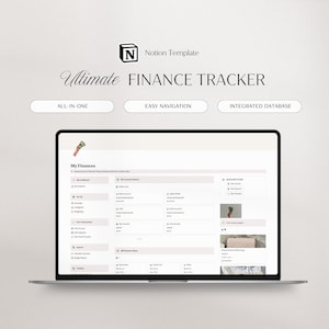 Notion Template Personal Finance Tracker Budget Tracker | Income and Expense Tracker Notion Template | Notion Finance Tracker |Money Tracker