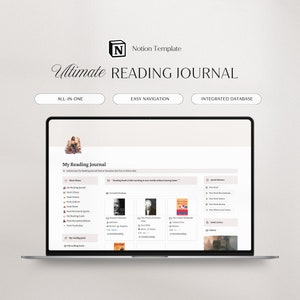 Modello di nozione di diario di lettura / Tracker di lettura / Registro di libri / Pianificatore di nozioni / Registro di lettura / Tracker di libri/Modelli di nozioni/Lettura digitale