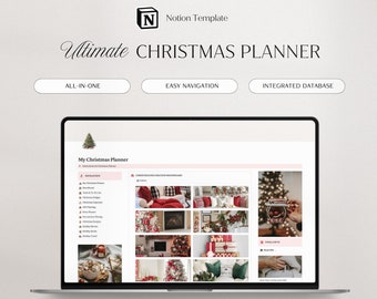 Notion Template Christmas Planner | Notion Template |  Notion Planner | Christmas Planner | Notion Aesthetic | Holiday Planner | Notion