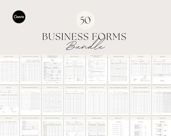 Business forms templates bundle, small business forms, invoice, price list, receipt, inventory form, small business owner, business plan