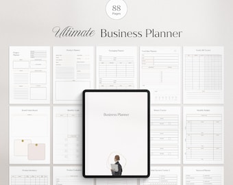 Business Planner | Small Business Planner | Content Planner | Social Media Planner, Business Plan | Inventory Tracker | PDF Undated