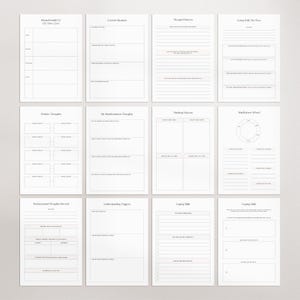 Quaderno di lavoro per la salute mentale / Diario dell'ansia / Monitoraggio dell'umore / Lavoro ombra / Schede di lavoro CBT / Diario della terapia / Diario del benessere / Cura di sé immagine 4