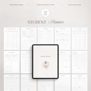 Student Planner | Academic Planner | College Planner | Productivity Project Planner | Printable Academic Planner | School Planner | PDF