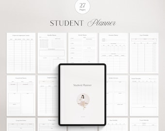 Student Planner | Academic Planner | College Planner | Productivity Project Planner | Printable Academic Planner | School Planner | PDF