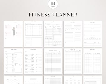 Fitness Planner | Workout Planner | Workout Tracker | Meal Planner | Workout Plan, Weight Loss Journal | Fitness Tracker Undated | PDF