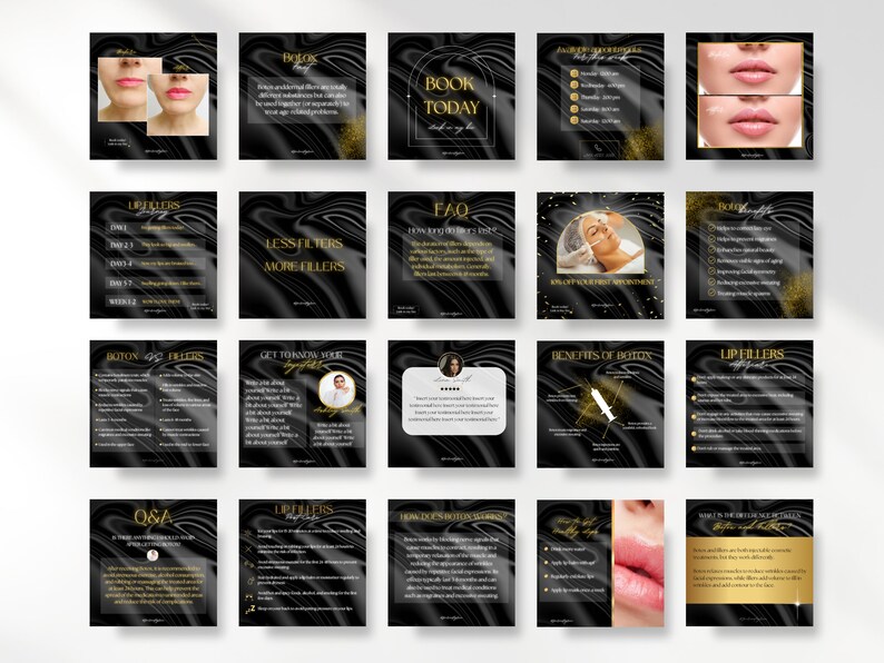 Luxury Injector Instagram Templates Dermal Filler IG Content Etsy