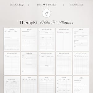 Planner del terapeuta / Sessione di terapia / Appunti di terapia / Quaderno del terapeuta / Schede di lavoro del terapeuta / Appunti di consulenza / Appunti del terapeuta / PDF