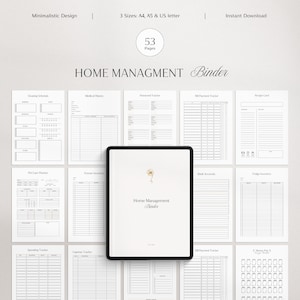 Home Management Binder | Cleaning Schedule | ADHD Planner Printable | Life Binder | Cleaning Checklist, Medical Binder | Household Planner
