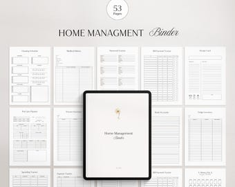 Cartella di gestione della casa / Programma di pulizia / Planner ADHD stampabile / Cartella della vita / Elenco di controllo per la pulizia, Cartella medica / Planner domestico