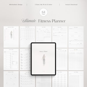 Fitnessplanner | Trainingsplanner | Trainingstracker | Maaltijdplanner | Trainingsplan, dagboek voor gewichtsverlies | Fitnesstracker, niet gedateerd | Pdf