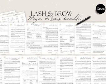 EDITABLE Brow Lamination Consent Form - Etsy