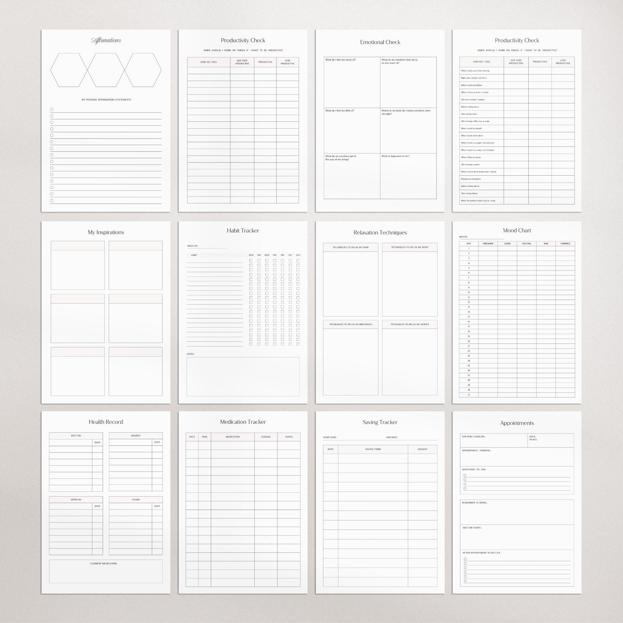 ADHD Therapy Workbook Worksheets | Mental Health | Anxiety Journal ...