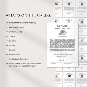 Editable Crystal Meaning Cards, Printable Gemstone Meaning Cards ...