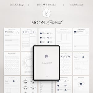 Moon Journal | Moon Calendar | Witch | Astrology Planner | Tarot Journal | Book Of Shadows | Grimoire | Moon Phases | Moon Zodiac | Undated