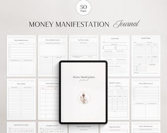 Money Manifestation Journal | Finance Planner | Budget Planner | Finance Tracker | Expense Tracker | Bill Tracker | Manifestation | Dream