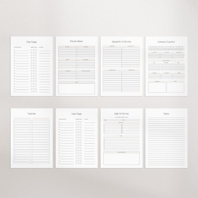 Brain Dump Planner, Brain Dump Journal, Productivity Priority Matrix ...