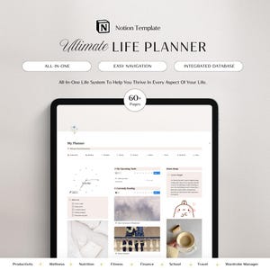 Notion Life Planner, Alles-in-één planner, ADHD Life Planner, Digitale planner voor 2026, Digitale levensplanner, Notion Dashboard, Notion Planner