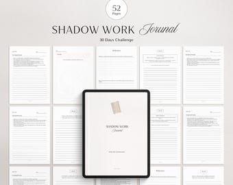 Shadow Work Journal | Printable & Digital | Book of Shadows | Mental Health Journal | Inner Child | Prompts | Spiritual | Therapy Grimoire
