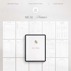 Meal Planner | Meal Prep Planner | Meal Planning | Meal Plan | Health Planner | Food Journal | Fitness Planner | Weight Loss| Printable PDF