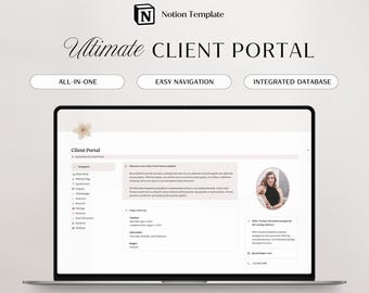 Portal del cliente de Notion Template / Gestión de proyectos / Seguimiento de clientes de Notion / Diseño de Notion / Freelancer creativo / Cliente de Notion