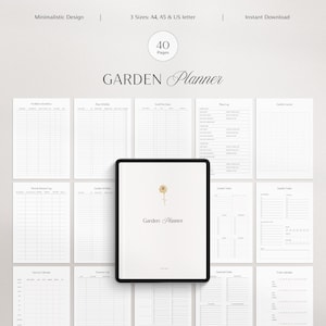 Garden Planner | Garden journal | Gardening Planner printable | Indoor Plant Watering Schedule | House Plant Care | Garden Logbook PDF