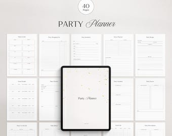 Party Planner | Printable Planner | Event Planner | Event Planning Template | Birthday Planner | Party Checklist | Party Planning | PDF