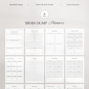 Brain Dump | ADHD Daily Planner | Productivity | Priority Matrix | Thoughts Organizer| To-Do List | ADHD Brain Dump | Journal Printable |PDF