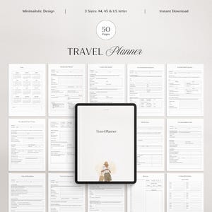 Travel Planner | Travel Itinerary | Travel Journal | Trip Planner | Holiday Planner | Vacation Planner | Vacation Itinerary | Printable PDF