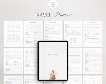 Travel Planner | Travel Itinerary | Travel Journal | Trip Planner | Holiday Planner | Vacation Planner | Vacation Itinerary | Printable PDF