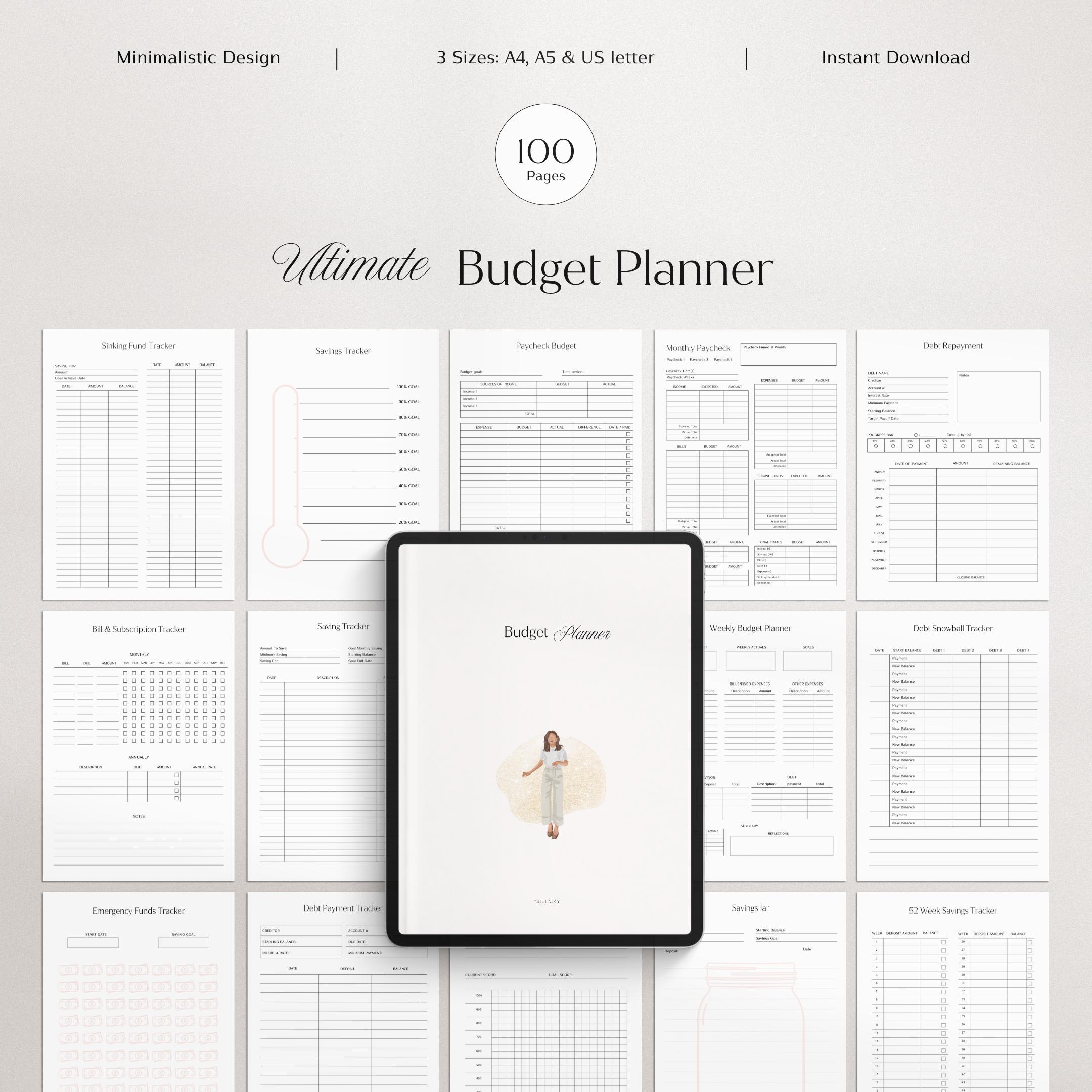 Budget Planner | Financial Planner | Finance Tracker | Expense Tracker | Bill Tracker Weekly Budget | Paycheck Budget | Finance Planner| PDF